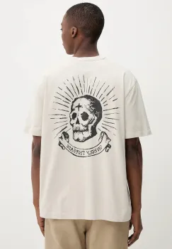 The Ragged Priest tricou din bumbac culoarea bej, cu imprimeu, RPSS252056JS imagine