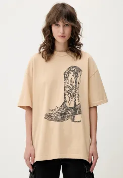The Ragged Priest tricou din bumbac culoarea bej, RPSS251073JS imagine