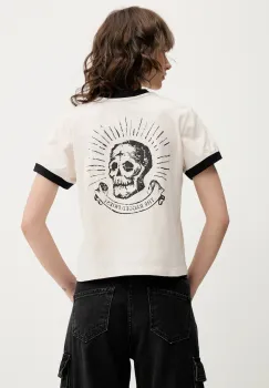 The Ragged Priest tricou din bumbac culoarea bej, RPSS251084JS imagine