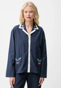 The Sleeper camasa culoarea bleumarin, cu guler clasic, regular, FW2402ES imagine