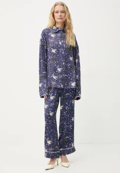 The Sleeper camasa femei, culoarea albastru marin, cu guler clasic, relaxed, HC2404OS imagine