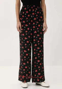 The Sleeper pantaloni culoarea negru, lat, high waist, PSPT03F021N imagine