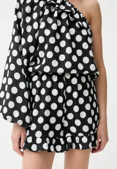 The Sleeper pantaloni scurti culoarea negru, cu imprimeu, high waist, CHSH02G097N imagine