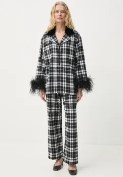 The Sleeper pijama femei, culoarea negru, bumbac, HC2418FPF imagine