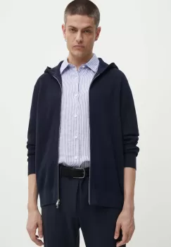 Theory bluza barbati, culoarea albastru marin, cu gluga, neted, N0484706 imagine