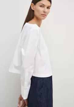 Theory bluza femei, culoarea alb, neted imagine