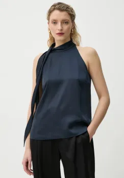 Theory bluza femei, culoarea albastru marin, neted, O1005507 imagine