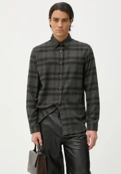 Theory camasa din bumbac barbati, culoarea verde, cu guler clasic, regular, O0874504 imagine
