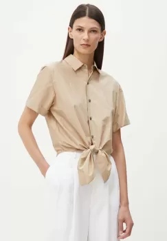 Theory camasa femei, culoarea bej, cu guler clasic, regular, O0504508 imagine
