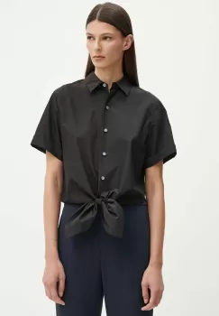 Theory camasa femei, culoarea negru, cu guler clasic, regular, O0504508 imagine