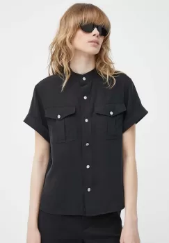 Theory camasa femei, culoarea negru, regular imagine