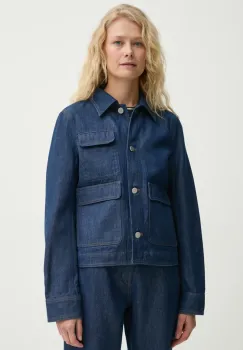Theory geaca jeans culoarea albastru marin, de tranzitie, P0104106 imagine