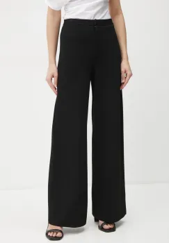 Theory pantaloni femei, culoarea negru, lat, high waist, O1116709 imagine