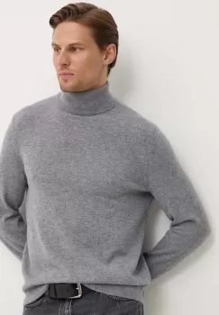 Theory pulover de casmir culoarea gri, light, cu guler, N0888705 imagine