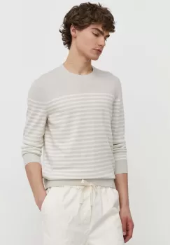 Theory pulover de lana barbati, culoarea bej, light imagine