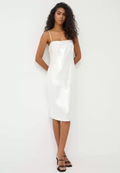 Theory rochie culoarea alb, mini, mulata imagine