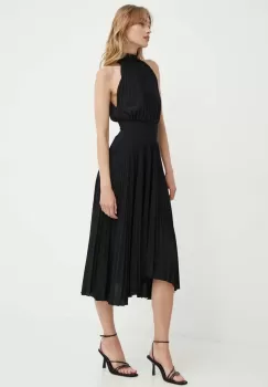 Theory rochie Renzo culoarea negru, midi, evazati, 6CDRS00665 imagine