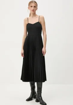 Theory rochie si pulover din amestec de lana culoarea negru, midi, evazati, O0805603 imagine