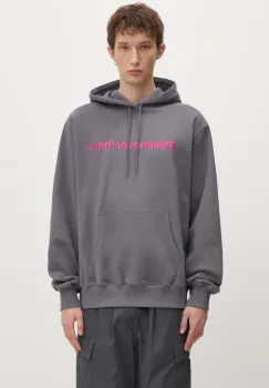 thisisneverthat hanorac de bumbac T-Logo Hoodie barbati, culoarea gri, cu gluga, cu imprimeu, TN243TSWHO01 imagine