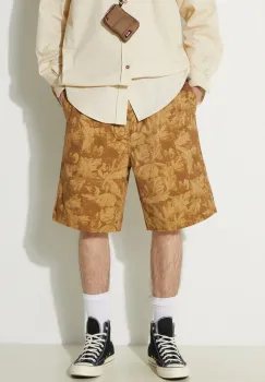 thisisneverthat pantaloni scurti din bumbac Beach Short culoarea galben, TN241WSOKS01 imagine