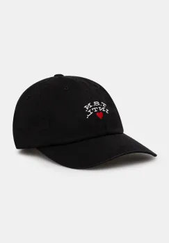thisisneverthat sapca de baseball din bumbac Heart Cap culoarea negru, cu imprimeu, TN243WHWBC08 imagine