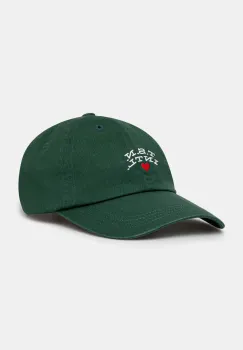 thisisneverthat sapca de baseball din bumbac Heart Cap culoarea verde, cu imprimeu, TN243WHWBC08 imagine