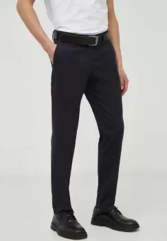 Tiger Of Sweden pantaloni barbati, culoarea albastru marin, drept imagine