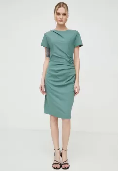 Tiger Of Sweden rochie culoarea verde, mini, drept imagine
