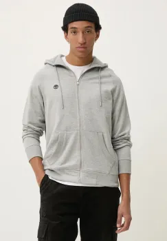 Timberland bluza barbati, culoarea gri, cu gluga, cu imprimeu, TB0A2BNB0521 imagine