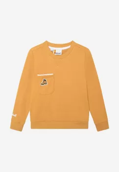 Timberland bluza copii Sweatshirt culoarea portocaliu, neted imagine