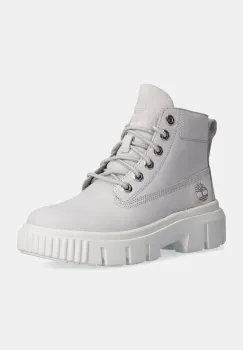 Timberland botine Greyfield femei, culoarea gri, cu toc plat, izolare usoara, TB0A5RPR0321 imagine