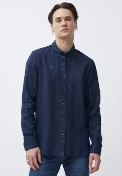 Timberland camasa de in culoarea albastru marin, cu guler button-down, slim, TB0A2DC34331 imagine