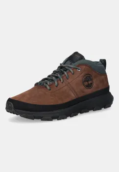 Timberland ghete de piele Winsor Trail Mid Lace culoarea maro, TB0A41X7W071 imagine