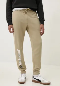 Timberland pantaloni de trening culoarea bej, cu imprimeu, TB0A5YFBDH41 imagine