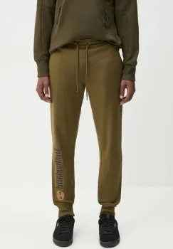 Timberland pantaloni de trening culoarea verde, cu imprimeu, TB0A5YFB3021 imagine
