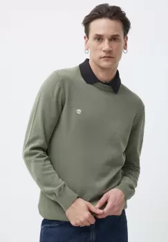 Timberland pulover de bumbac culoarea verde, light, TB0A2BMM5901 imagine
