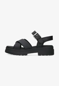 Timberland sandale de piele London Vibe culoarea negru, cu platforma, TB0A2QVJ0151 imagine