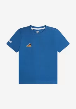 Timberland tricou de bumbac pentru copii Short Sleeves Tee-shirt culoarea rosu, neted imagine
