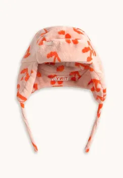 Tinycottons caciula copii CHERRIES EARFLAP BEANIE culoarea portocaliu, AW25-571 imagine