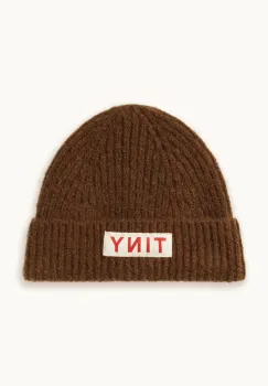 Tinycottons caciula copii SOLID BEANIE culoarea maro, AW25-125 imagine