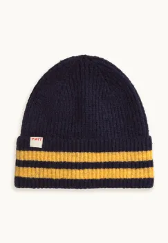 Tinycottons caciula STRIPES BEANIE culoarea bleumarin, AW25-110 imagine