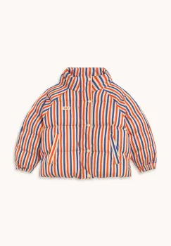 Tinycottons geaca copii STRIPES SHORT PADDED JACKET culoarea portocaliu, AW25-146 imagine