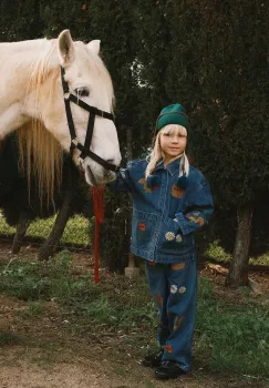 Tinycottons geaca de blugi pentru copii din bumbac TINY APPLES JACKET imagine