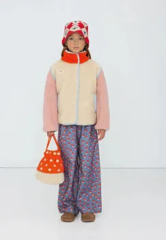 Tinycottons hanorac cu fermoar pentru copii din polar COLOR BLOCK SHERPA JACKET imagine