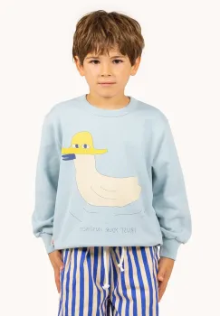 Tinycottons hanorac de bumbac pentru copii DUCK GRAPHIC SWEATSHIRT cu imprimeu, SS25-101 imagine