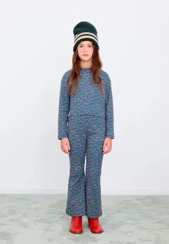 Tinycottons pantaloni copii MINI APPLES RIB PANT cu imprimeu, AW25-229 imagine