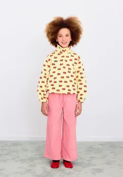Tinycottons pantaloni copii TINY SOLID WOVEN PANT culoarea roz, uni, AW25-457 imagine