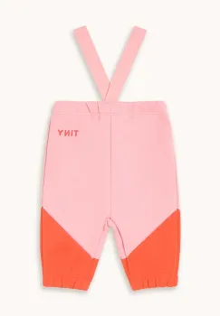 Tinycottons pantaloni de trening pentru bebelusi TINY COLOR BLOCK BABY SWEATPANT culoarea roz, AW25-278 imagine