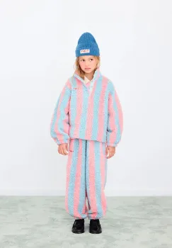Tinycottons pantaloni de trening pentru copii STRIPES SHERPA SWEATPANT AW25-373 imagine