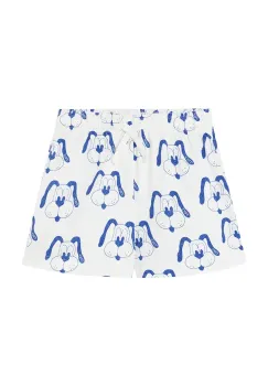 Tinycottons pantaloni scurti din bumbac pentru copii DOGS SHORT culoarea bej, modelator, SS25-461 imagine